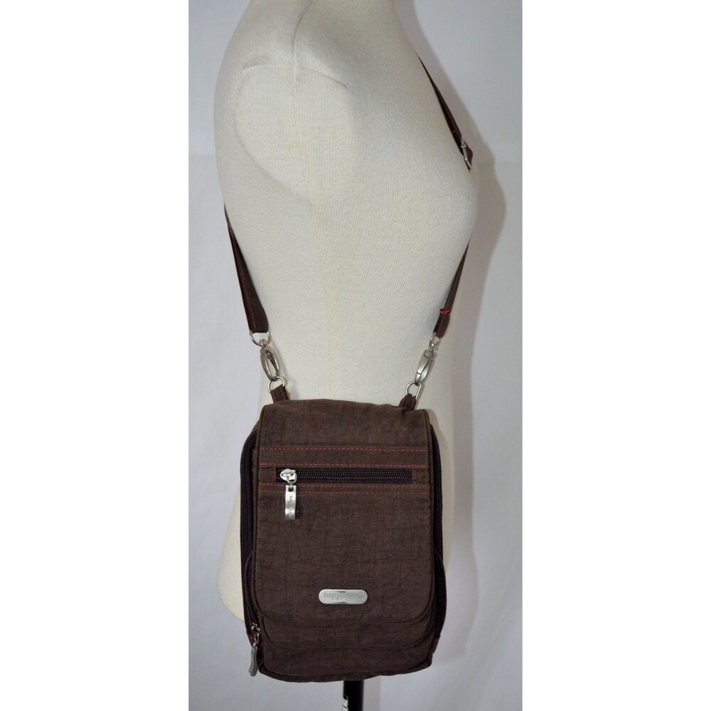 Baggallini Brown Bon Voyage Zip Around Organizer Crossbody Bag Purse BOEING